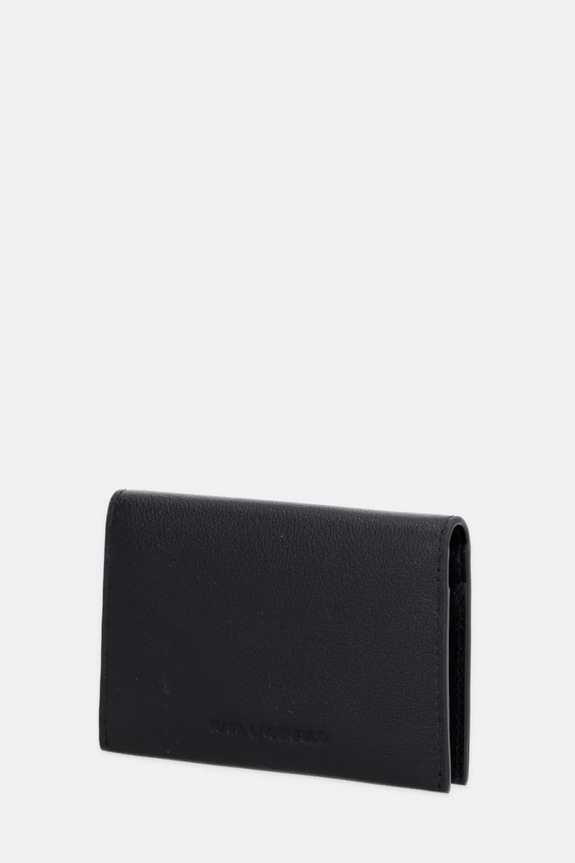 Karl Lagerfeld etui za kartice za žene kožni K/SIGNATURE B3W32001 crna AW26