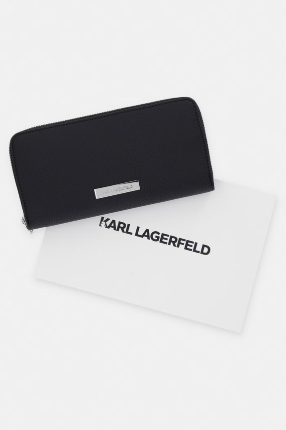 Karl Lagerfeld novčanik za žene od imitacije kože IKON B3W32029 crna