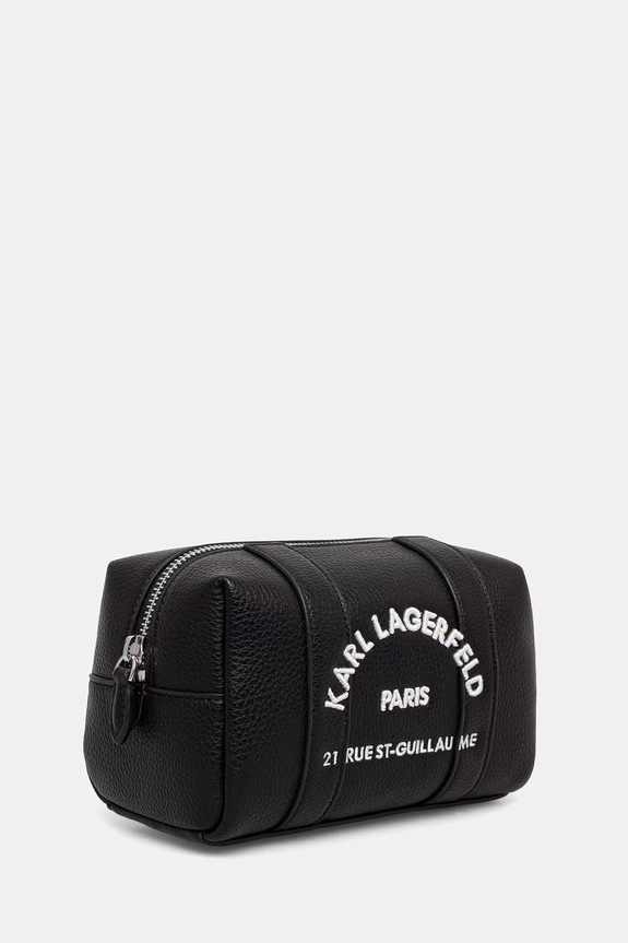 Karl Lagerfeld kozmetička torbica za žene od imitacije kože K/RSG B3W32024 crna AW26