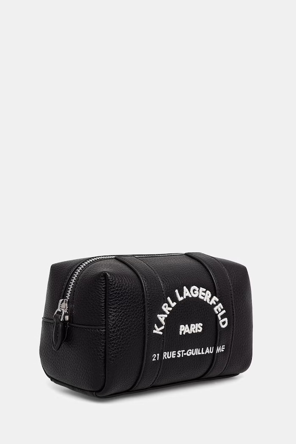 Karl Lagerfeld kozmetička torbica za žene od imitacije kože K/RSG B3W32024 crna AW26