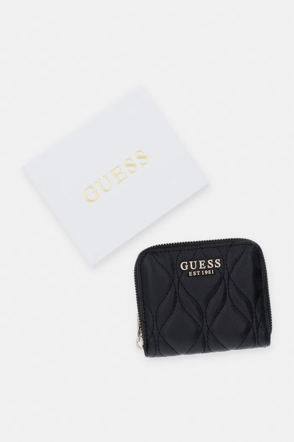 Guess portfel damski z imitacji skóry MAXINE SWQG97.33137 czarny