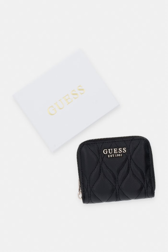 Guess portfel damski z imitacji skóry MAXINE SWQG97.33137 czarny