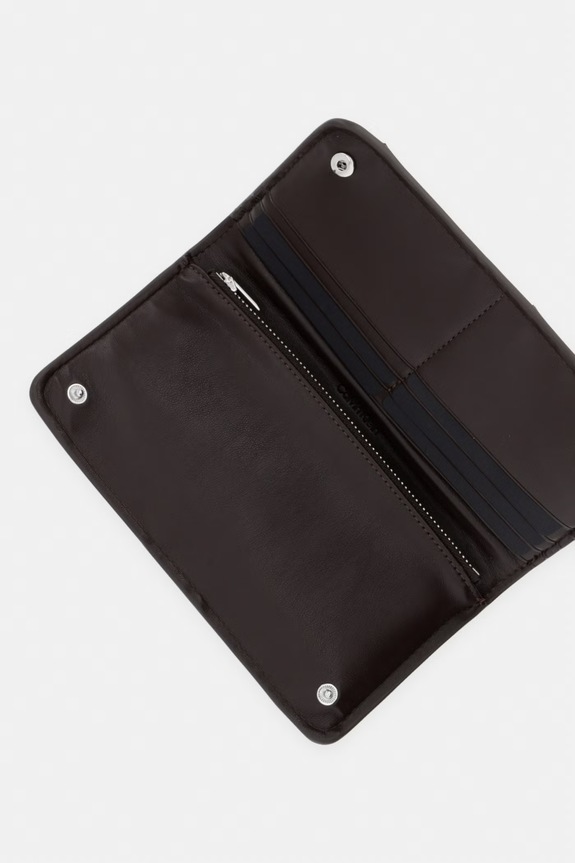Akcesoria Calvin Klein portfel damski z imitacji skóry LV04F1221G brązowy