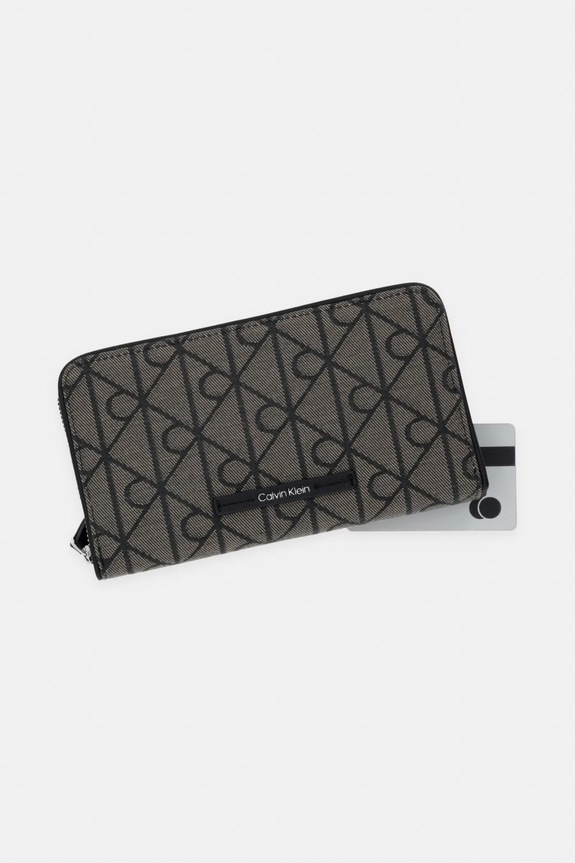 Calvin Klein portfel RFID damski beżowy LV04F1163G