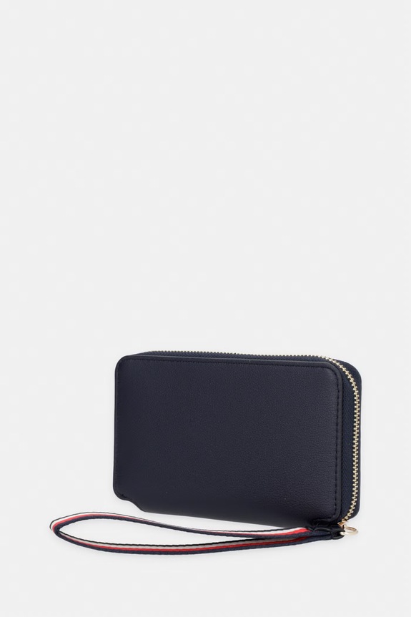 Tommy Hilfiger portfel damski z imitacji skóry AW0AW18699 granatowy AW26