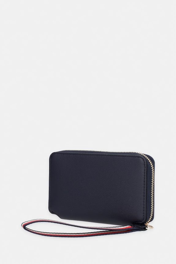 Tommy Hilfiger portfel damski z imitacji skóry AW0AW18699 granatowy AW26