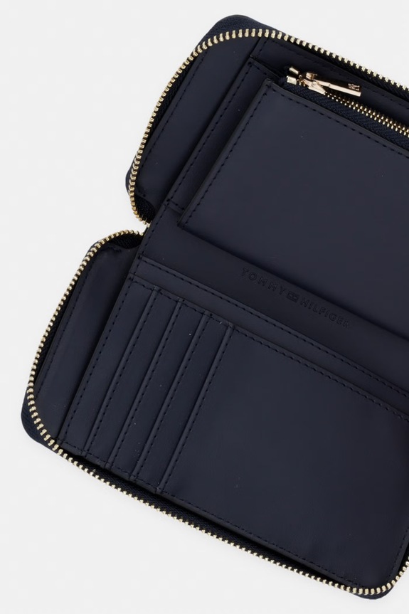Akcesoria Tommy Hilfiger portfel damski z imitacji skóry AW0AW18699 granatowy