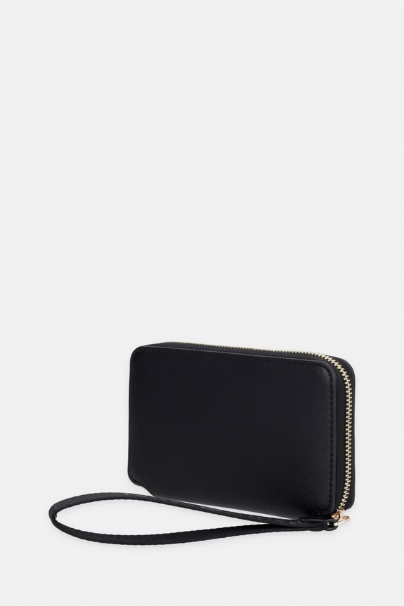 Tommy Hilfiger portfel damski z imitacji skóry AW0AW18699 czarny AW26