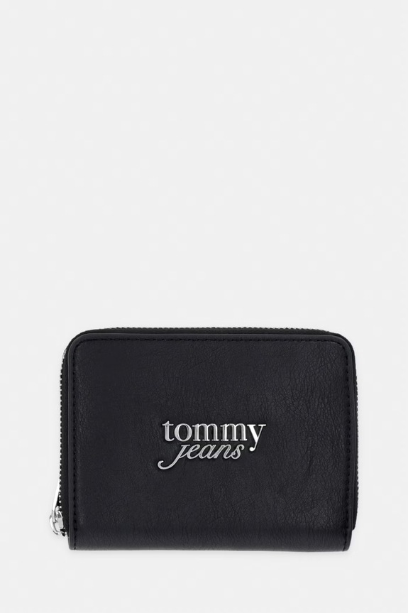 Tommy Jeans portfel damski z imitacji skóry czarny AW0AW18794