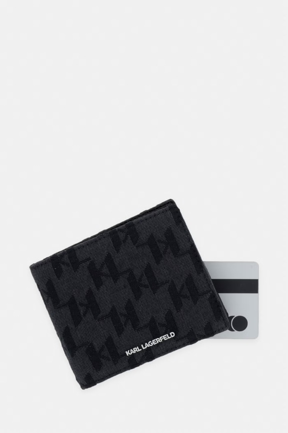 Karl Lagerfeld novčanik za muškarce K/MONOGRAM crna B3M32071