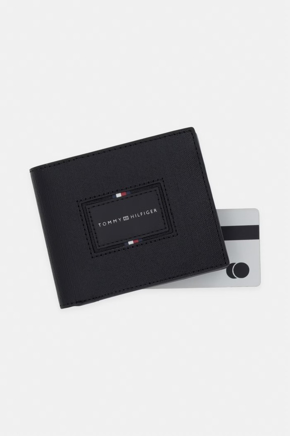 Tommy Hilfiger portfel męski skórzany czarny AM0AM14506