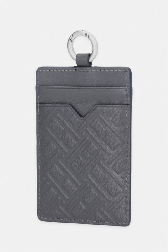 Tommy Hilfiger θήκη για κάρτες ανδρική δερμάτινη AM0AM14490 γκρί AW26