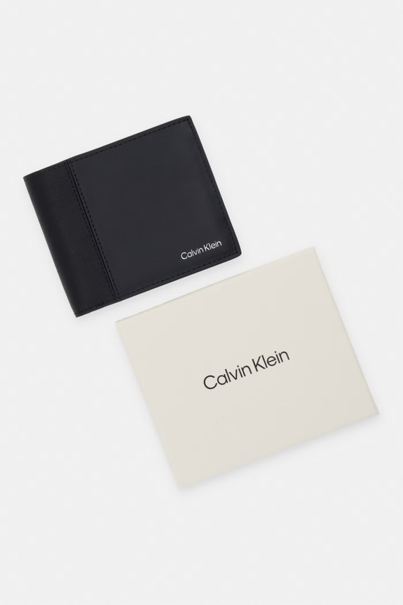 Calvin Klein portfel męski skórzany LV04D1304G czarny