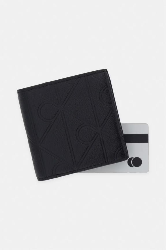 Calvin Klein portfel męski skórzany LV04D1178G czarny