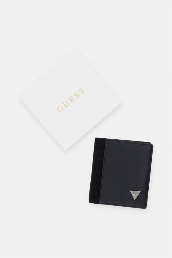 Аксессуары Guess кошелек RFID для мужчин кожаный BERNA SMBEHN.LEA22 чёрный