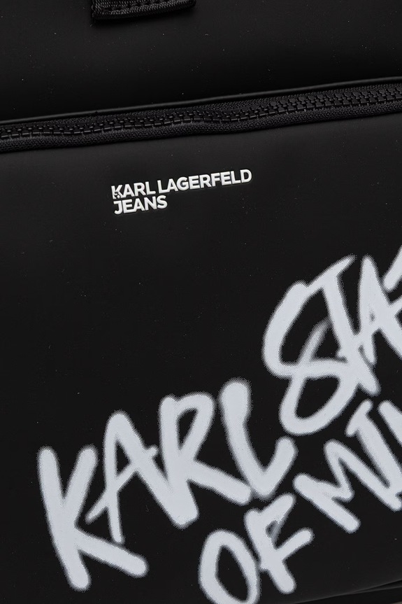 Karl Lagerfeld Jeans plecak męski z imitacji skóry B3M30224 czarny
