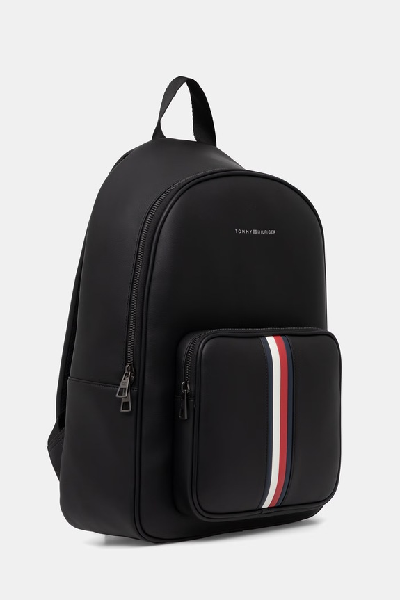 Tommy Hilfiger plecak miejski męski z imitacji skóry AM0AM14516 czarny AW26