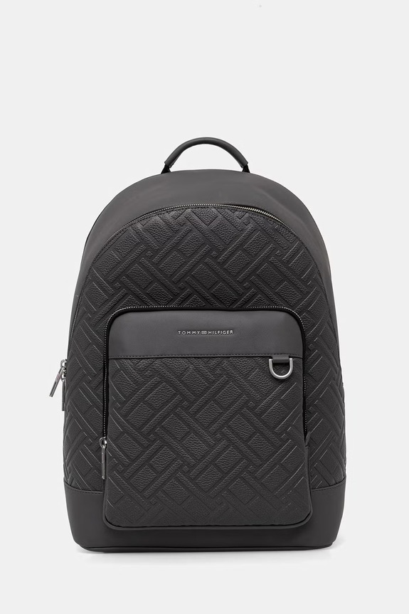 Tommy Hilfiger batoh pánský z imitace kůže šedá AM0AM14427