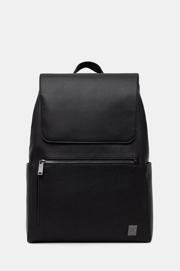 Calvin Klein plecak miejski męski z imitacji skóry czarny LV04D3422G