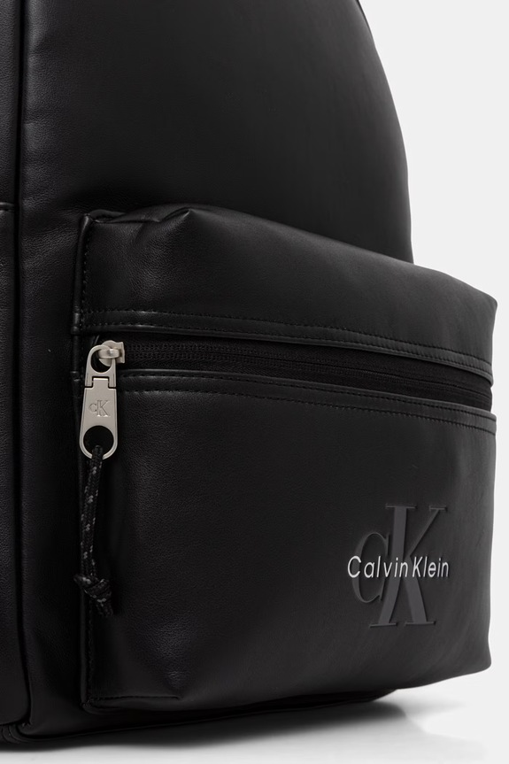 Calvin Klein plecak miejski męski z imitacji skóry czarny LV04D3417G
