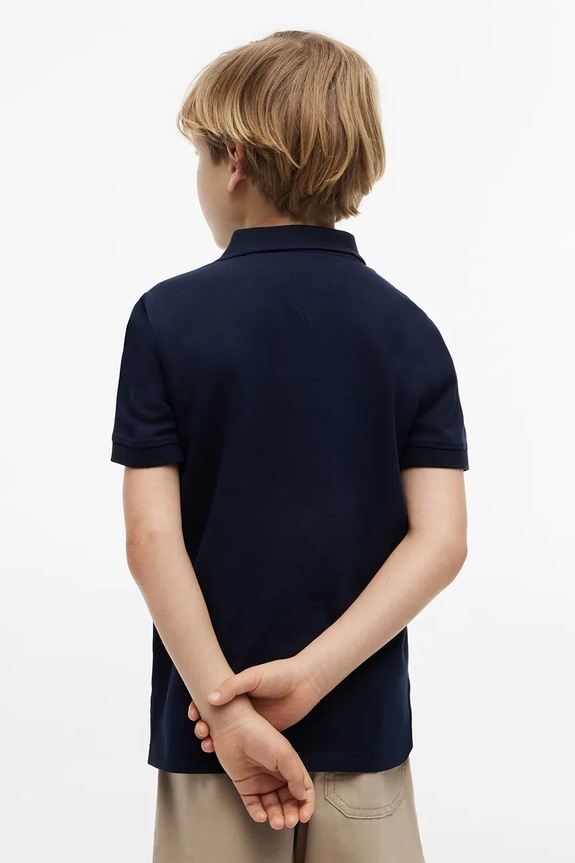 Chłopiec Tommy Hilfiger polo dziecięce z bawełną KB0KB10603.128.176.9BY2 granatowy