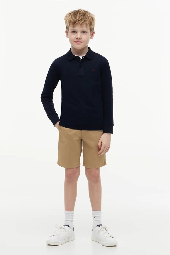 Tommy Hilfiger longsleeve dziecięcy bawełniany granatowy KB0KB09664.128.176.9BY2