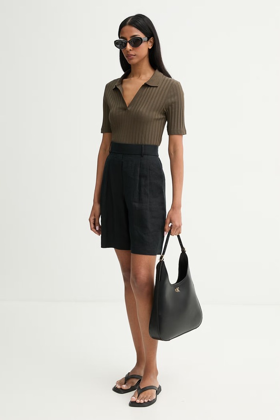 Marc O'Polo polo damskie z modalem 5000014377 zielony AW26