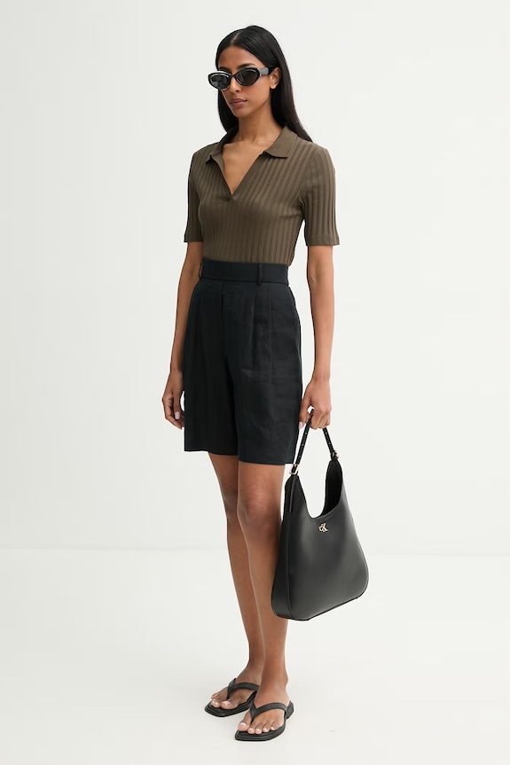Marc O'Polo polo damskie z modalem 5000014377 zielony AW26