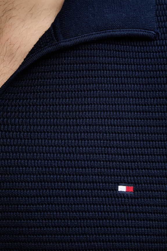 Tommy Hilfiger polo tričko pánske bavlnené MW0MW43243 tmavomodrá