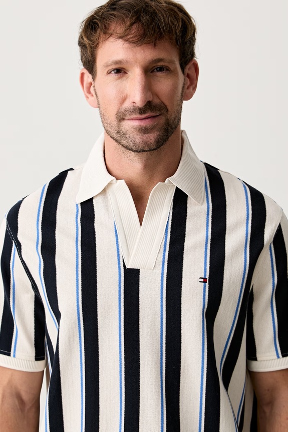 Tommy Hilfiger polo męskie bawełniane beżowy MW0MW43274