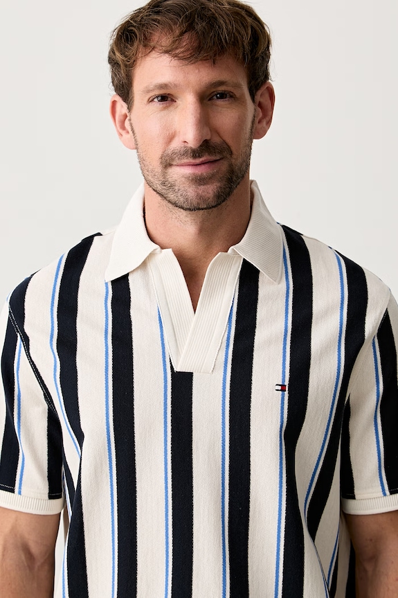 Tommy Hilfiger polo męskie bawełniane beżowy MW0MW43274