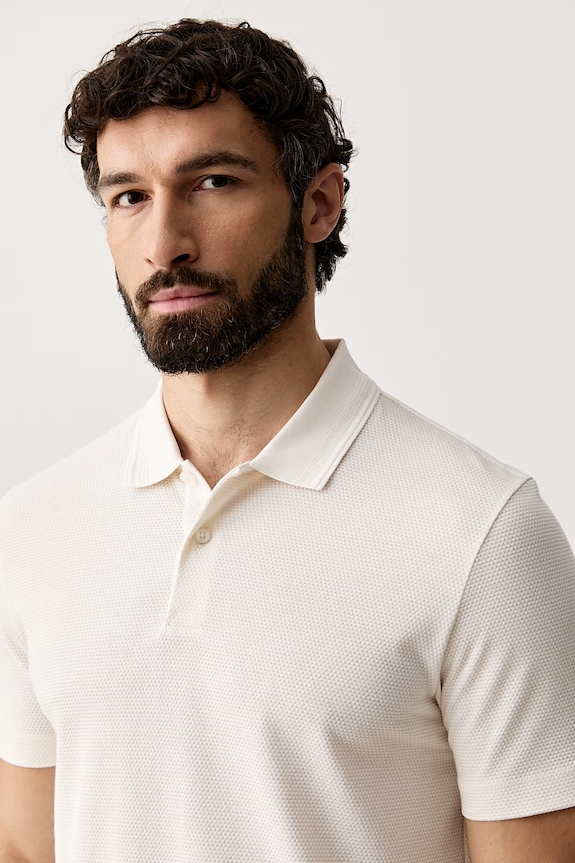 BOSS polo męskie z bawełną Parlay beżowy 50551820