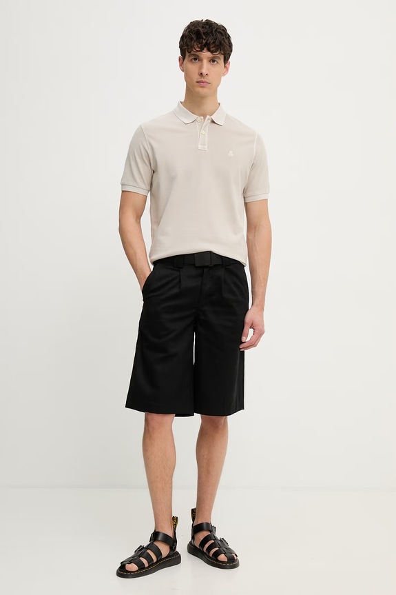 Marc O'Polo polo męskie bawełniane 5000014284 beżowy AW26