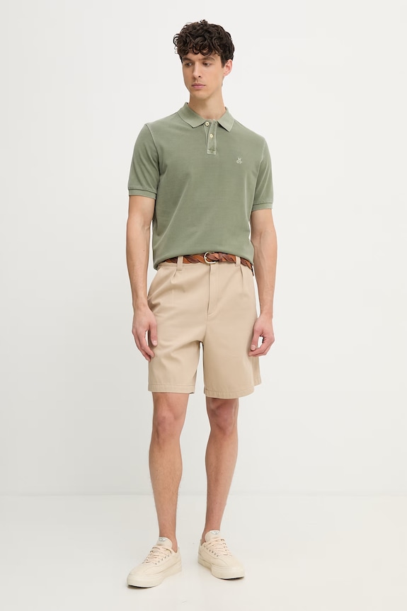 Marc O'Polo polo męskie bawełniane 5000014284 zielony AW26
