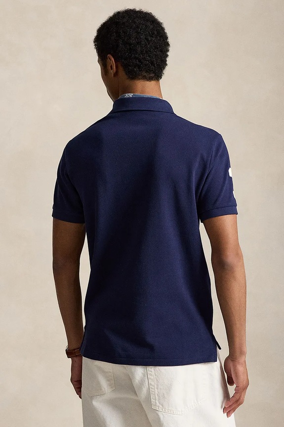 Polo Ralph Lauren поло для мужчин из хлопка 710B21920 тёмно-синий AW26