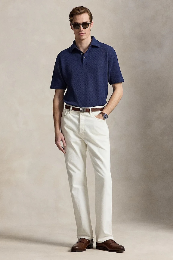 Îmbrăcăminte Polo Ralph Lauren polo pentru bărbați, cu bumbac 710B18542 bleumarin