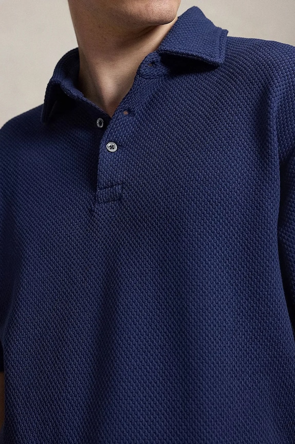Polo Ralph Lauren polo pentru bărbați, cu bumbac bleumarin 710B18542