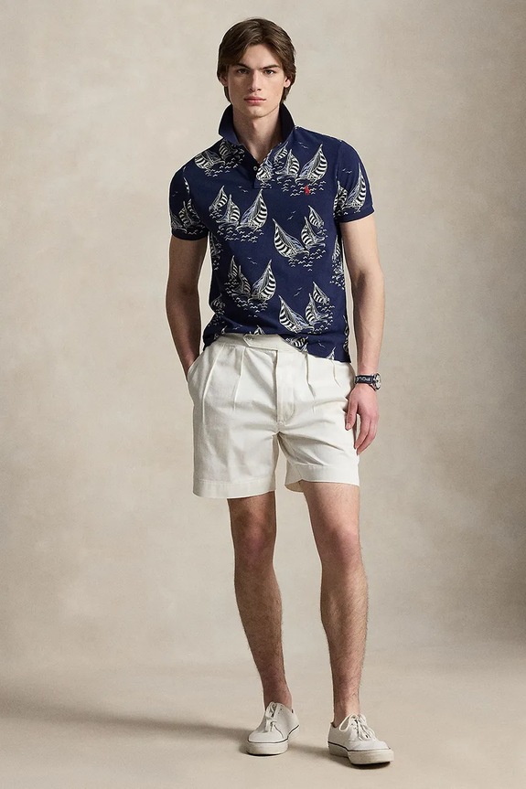 Одяг Polo Ralph Lauren поло чоловіче бавовняне 710B18828 темно-синій