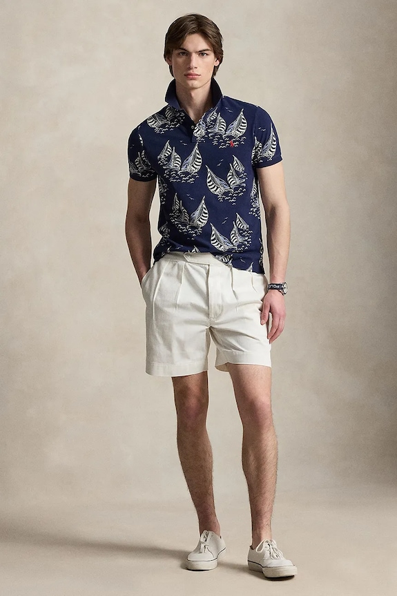Одяг Polo Ralph Lauren поло чоловіче бавовняне 710B18828 темно-синій