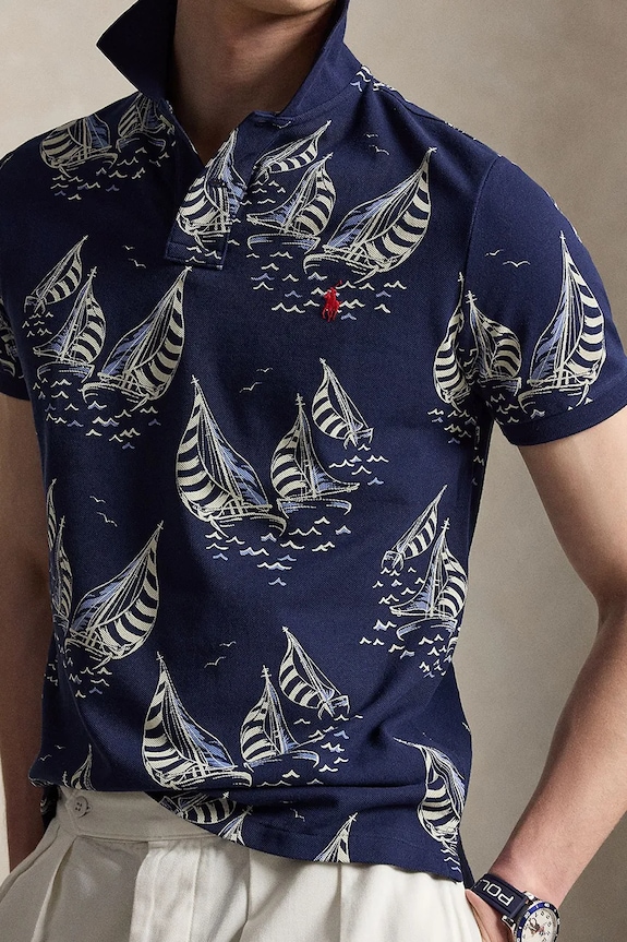 Polo Ralph Lauren поло чоловіче бавовняне темно-синій 710B18828