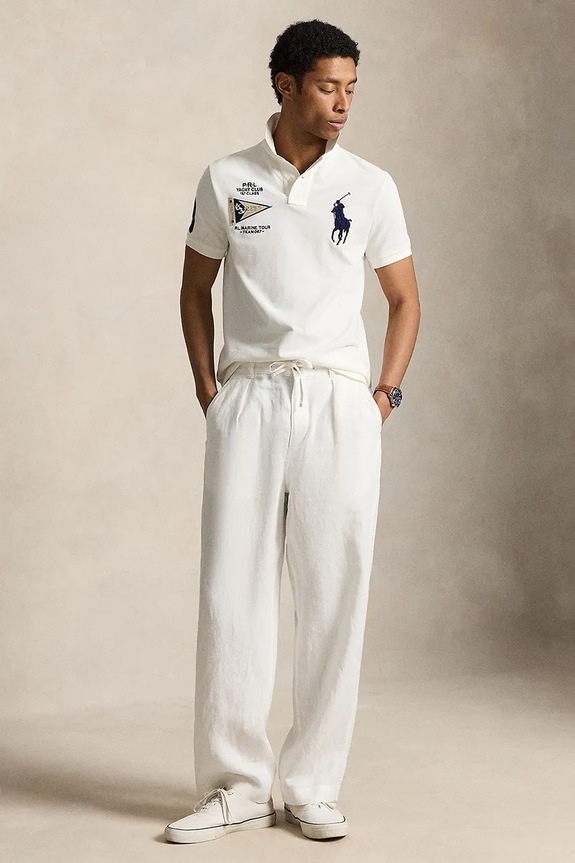 Îmbrăcăminte Polo Ralph Lauren polo pentru bărbați, din bumbac 710B21921 bej