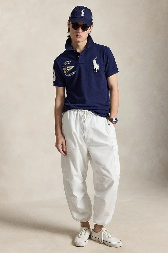 Îmbrăcăminte Polo Ralph Lauren polo pentru bărbați, din bumbac 710B21921 bleumarin