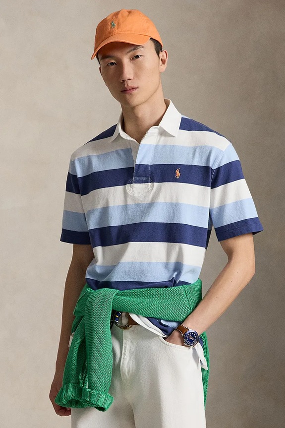 Polo Ralph Lauren поло чоловіче бавовняне блакитний 710977587