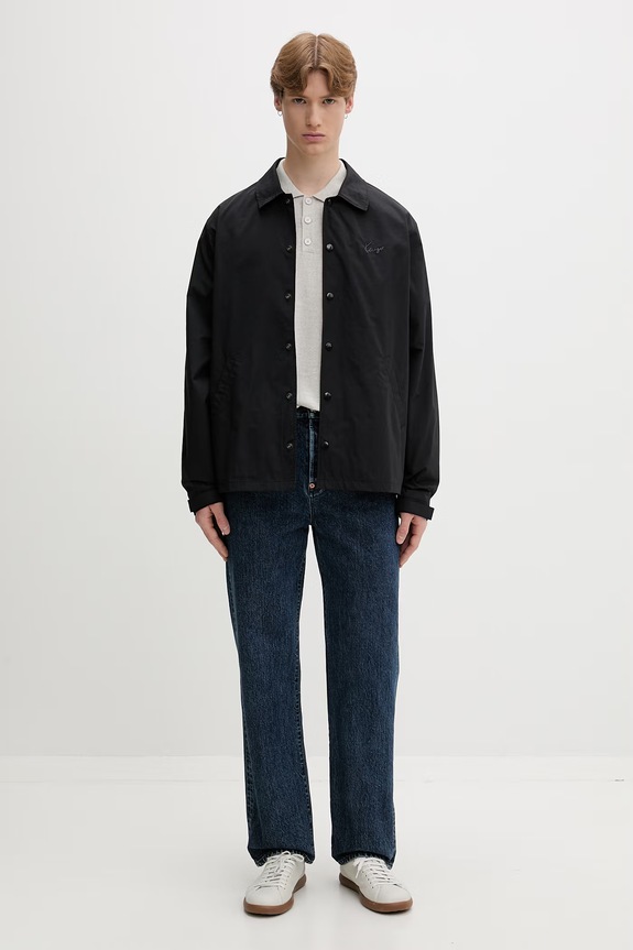 Kenzo svetrové polo pánské vlněné FG65PO8033LB šedá AW26