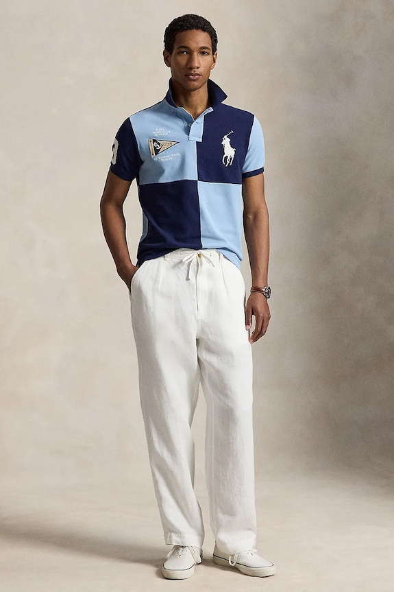 Îmbrăcăminte Polo Ralph Lauren polo pentru bărbați, din bumbac 710B21927 bleumarin