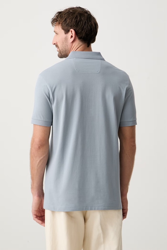 Odzież BOSS Green polo męskie bawełniane Paddy Structure 50565163 niebieski