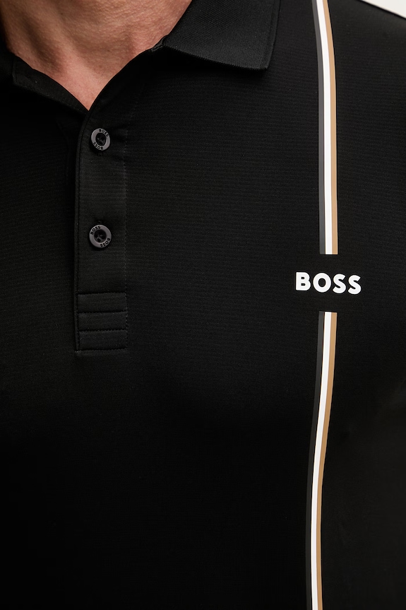 BOSS Green polo tričko pánske PL_TOC Game 3 50563363 čierna
