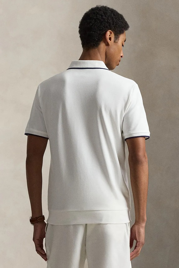 Polo Ralph Lauren polo majica moška z bombažem 710B19737 bela AW26