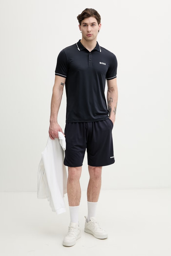 BOSS Green polo za muškarce Paul Pro 50506203 mornarsko plava AW26