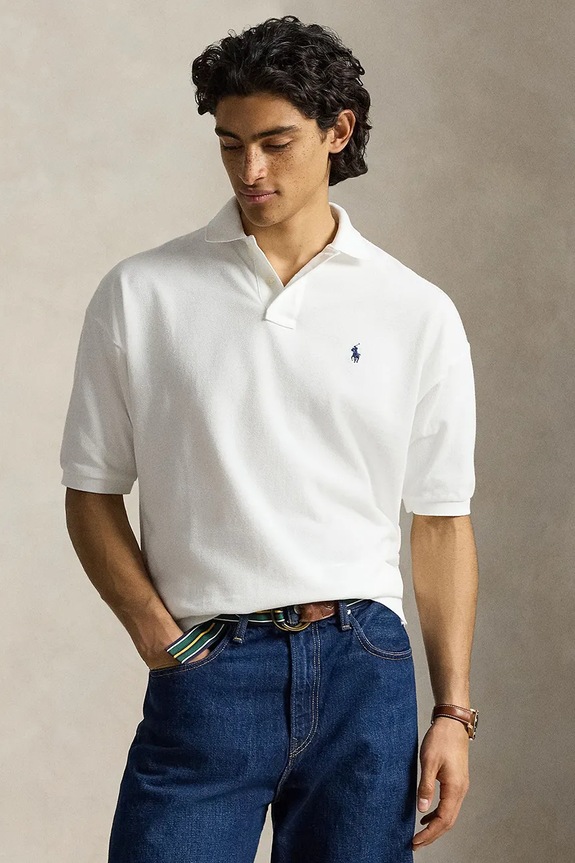 Polo Ralph Lauren polo męskie bawełniane biały 710B18907